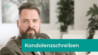 Kondolenzschreiben  Im Trauerfall die richtigen Worte finden [upl. by Novyert]