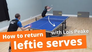 How to return tricky left handed serves with Lois Peake [upl. by Ijat]