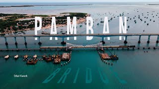 Pamban Bridge Rameswaram  Aerial View  Drone Video [upl. by Acir]