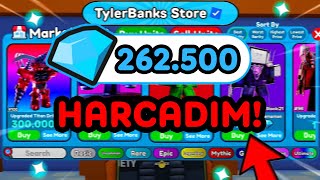 🔥MARKETTE 262500 GEMS HARCADIM Neler mi Aldım  🚽Roblox Türkçe  Toilet Tower Defense [upl. by Savihc361]