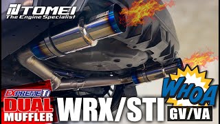 TOMEI Expreme Ti Dual Muffler  Subaru WRX GV＆VA 20112021  Filmed by Import Image Racing [upl. by Anitaf]