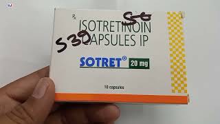 Sotret 20 mg  isotretinoin Capsules ip 20 mg uses  Sotret 20 mg Capsule uses Side effects Dosage [upl. by Laleb]