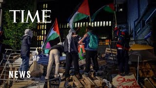 Police Break Up ProPalestinian Camp at Amsterdam University as Campus Protests Spread to Europe [upl. by Wexler]