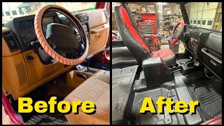 Jeep Transformation with Raptor Liner  Painting the Dash [upl. by Fini275]