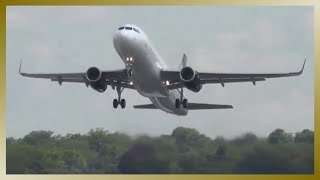 Volaris A320 Takeoff and Landing at Finkenwerder Airport [upl. by Nelrah868]