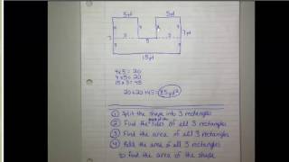 Area of a piecewise rectangular figure [upl. by Ellivnarg]