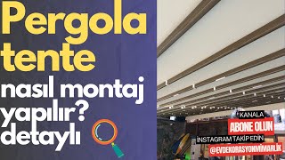 Pergola tente kurulum videosu Pergola tente videoları Açılır kapanır pergola tente montajı [upl. by Sile749]