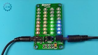 ICStation  DIY Audio Spectrum Display Kit 8x4 Colorful SMD LED Soldering Practice [upl. by Elocyn]