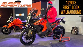 KTM Super Adventure 1290S India Spec First Look Walkaround Review [upl. by Thora]