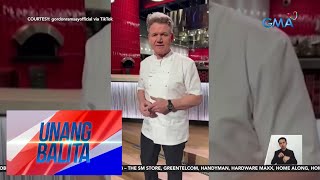 Celebrity chef Gordon Ramsay may mahalagang paalala matapos maaksidente habang  Unang Balita [upl. by Yro]