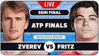 ZVEREV vs FRITZ • ATP Finals 2024 SF • LIVE Tennis Watchalong Stream [upl. by Suedama]