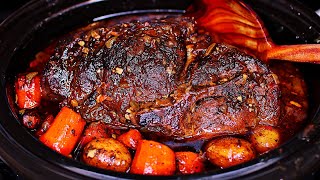 Slow Cooker Sunday Pork Roast Recipe  How to make pork pot roast [upl. by Anibor]