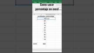 como sacar  en excel shorts porcentajes [upl. by Hersch]