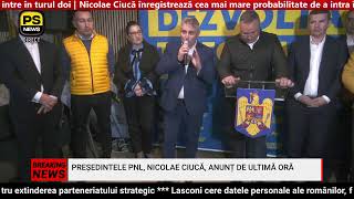 PS News TV  Președintele PNL Nicolae Ciucă anunț de ultimă oră [upl. by Acinhoj]