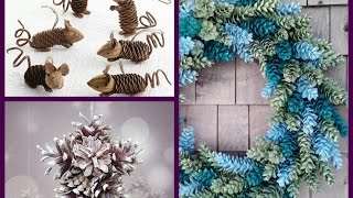 Pine Cone Crafts Ideas  DIY Cone Decor Ideas [upl. by Ruella58]