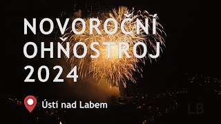 Ohňostroj Ústí nad Labem  112024 [upl. by Aderfla]