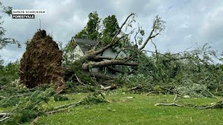 Tornado touches down in Chautauqua County trees down roofs taken off homes [upl. by Portie]