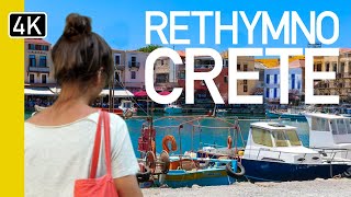 Crete  Rethymno Harbour amp Old Town  Walking Tour [upl. by Tybie235]