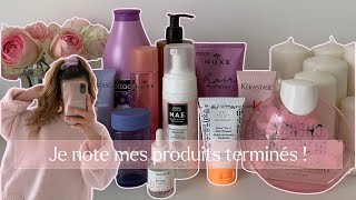 JE NOTE MES PRODUITS TERMINÉS  😍 OU 😝 [upl. by Ahsai]