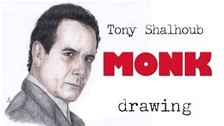 Tony Shalhoub  MONK  realistic drawing [upl. by Ward685]