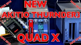 NAB Show 2018 Akitio Thunder3 Quad X RAID Station amp Node Duo [upl. by Honan]