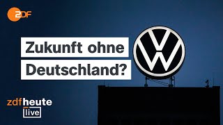 Kahlschlag bei Volkswagen Wie sich der Weltkonzern retten will  ZDFheute live [upl. by Auqcinahs]