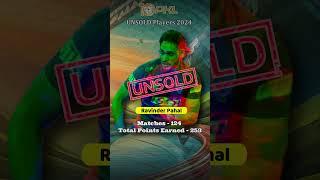 Pro Kabaddi 2024 Unsold Players short prokabaddi prokabaddiauction [upl. by Leahkim166]