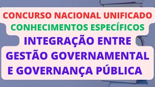 INTEGRAÇÃO ENTRE GESTÃO GOVERNAMENTAL E GOVERNANÇA PÚBLICA  GESTÃO E GOVERNANÇA PÚBLICAS  CNU [upl. by Retsila]