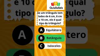 Você Consegue Identificar o Tipo de Triângulo Desafio de Matemática [upl. by Alesig911]