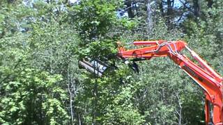 Kubota KX080 Rockhound Mower Demo 2 [upl. by Euqilegna]