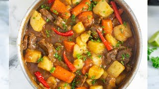 Easy Stewed Beef Potatoes [upl. by Pals]