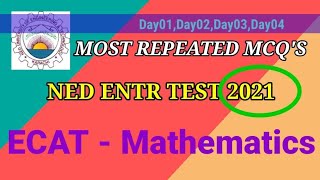 MOST REPEATED MCQS OF NED ENTRY TEST 2021  NED ADMISSION 2021 [upl. by Lot]