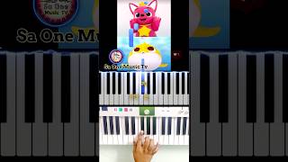 Easy Baby Shark 🦈 Piano Tutorial   Play Along with Music babyshark pianotutorial [upl. by Nur]