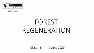 13 RPSCACF 2020  Silviculture  Natural and Artificial regeneration [upl. by Phaedra]