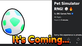 Big Games is working on the NEW Pet Sim RNG Game [upl. by Atnoid]