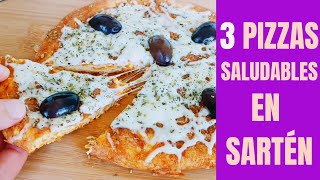 🍕🍳💰 3 Pizzas Saludables en Sartén Ahorra Tiempo y Dinero [upl. by Notyalc]