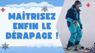 Le dérapage en ski  comment réussir à déraper comme un pro [upl. by Eikcaj]