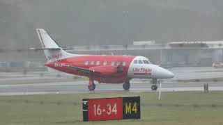 Wellington Airport  Life Flight  BAe Jetstream 32 ZKLFT landing RWY34 [upl. by Fawnia]