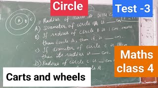 circle related questions carts and wheels class 4 maths [upl. by Annoirb478]