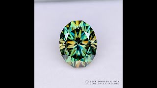 558ct Lab bluegreen Dichroic Moissanite [upl. by Elimac446]