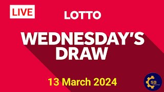 The National Lottery Lotto draw Result from Wednesday 13 March 2024  Lotto Wednesday Draw Live [upl. by Barton]