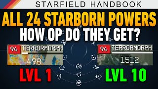 The ONLY Starborn Power Guide You Need  Lvl 1 vs 10 Analysis Ranking amp Tiers  Starfield Handbook [upl. by Anahpets]