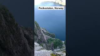 Breathtaking view from top of Pulpit rock norway pulpitrock preikestolen travel [upl. by Oicam]