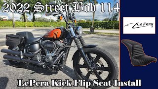 LePera Kickflip Seat Install on 2022 Harley Davidson Street Bob [upl. by Haleemaj]