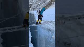 Crossing crevasse Everest 2019 [upl. by Patricio840]