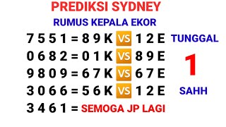 PREDIKSI SYDNEY HARI INI 25 NOVEMBER 2024  BOCORAN ANGKA MAIN SIDNEY  RUMUS KEPALA EKOR SDY [upl. by Chappell]