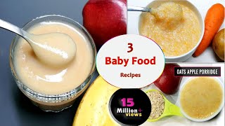 3 Baby food recipes  7 to 12 months baby food  Healthy amp tasty baby food [upl. by Dnaltroc]