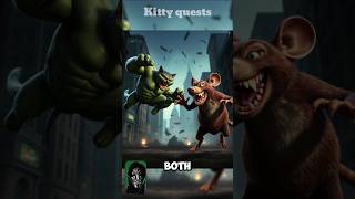 Cute Marvel Hulk Cat vs Monster Rat🔥 marvel hulk cat catlovers monster rat fighting shorts [upl. by Oribella]