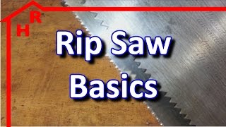 Rip Saw Basics  Homestead How To with TEETH [upl. by Yelmene]