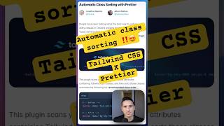 Tailwind CSS x Prettier Plugin coding tailwindcss tailwind prettier css [upl. by Ford]